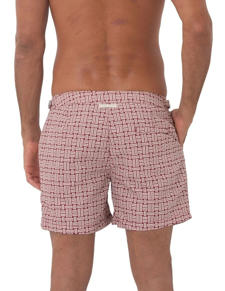 Bombay Weave Swim Shorts in Wine image 2