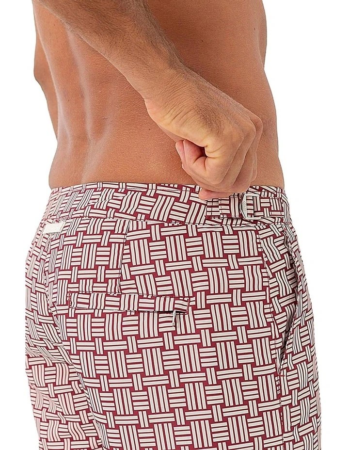 Bombay Weave Swim Shorts in Wine image 4