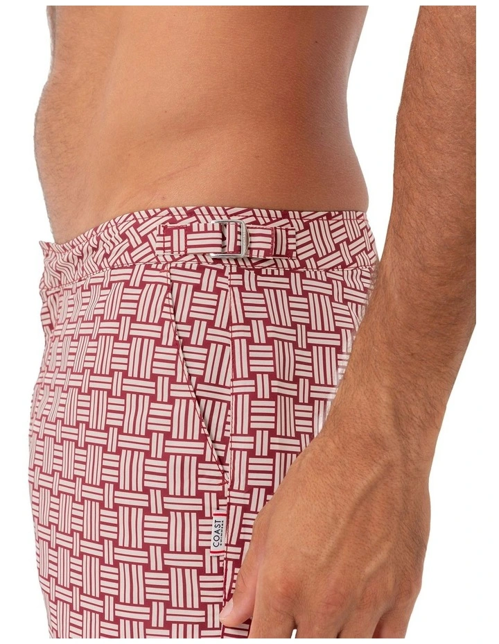 Bombay Weave Swim Shorts in Wine image 4