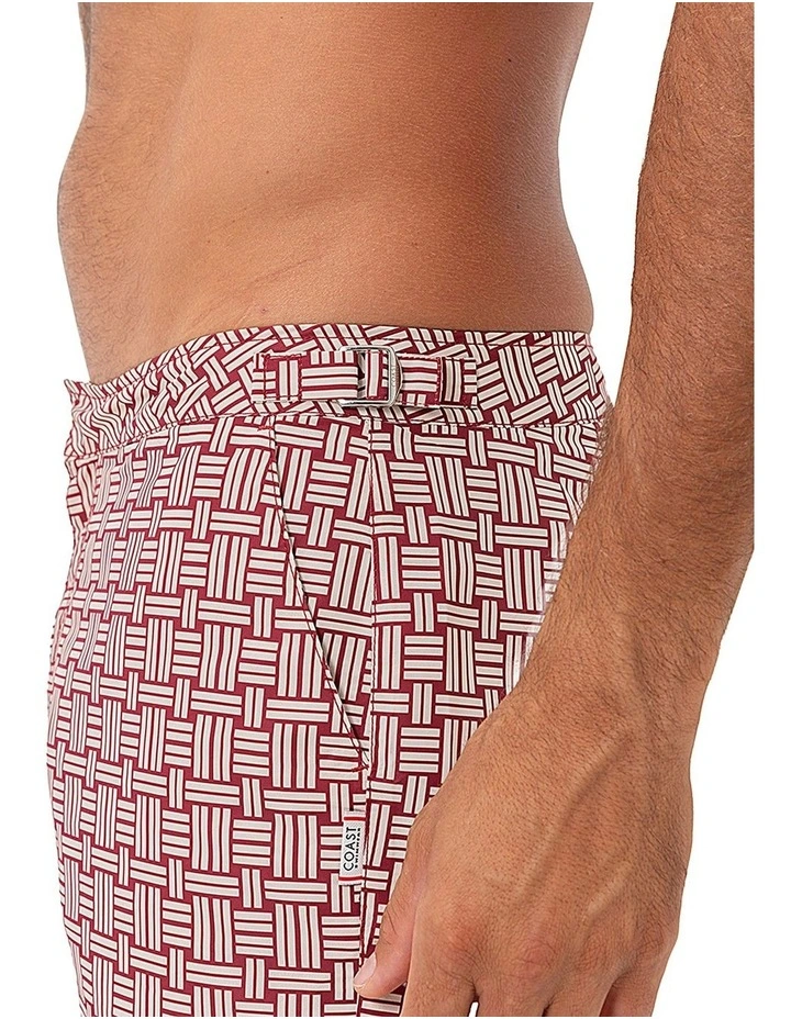 Bombay Weave Swim Shorts in Wine image 5