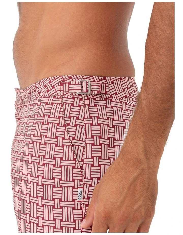 Bombay Weave Swim Shorts in Wine image 5
