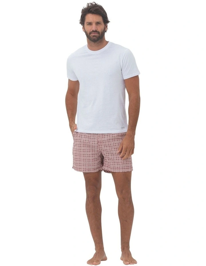 Bombay Weave Swim Shorts in Wine image 5