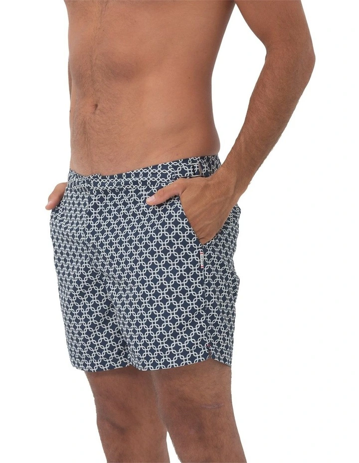 Iris Square Swim Shorts in Navy image 1