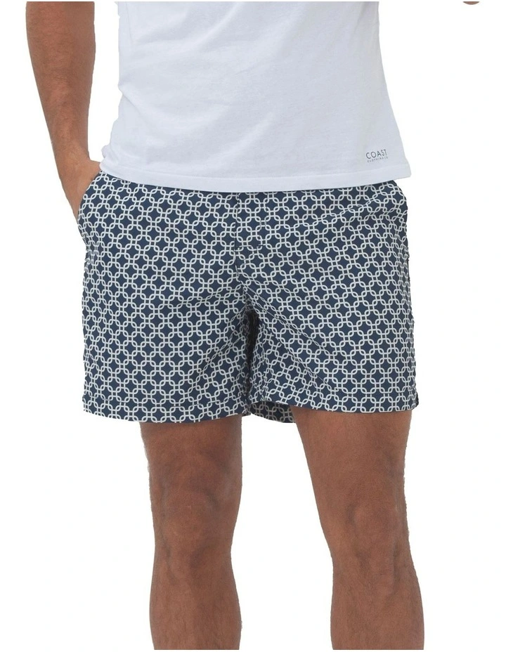 Iris Square Swim Shorts in Navy image 4