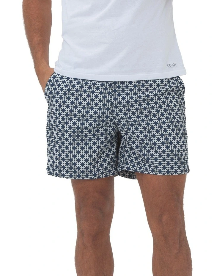Iris Square Swim Shorts in Navy image 4