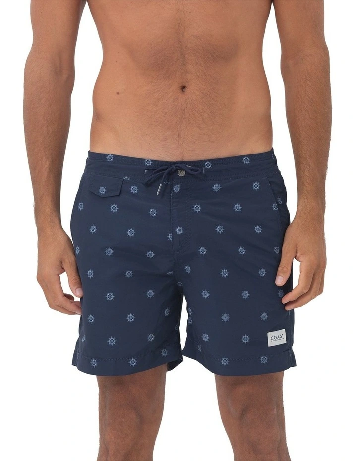 Helms Swim Shorts in Navy image 1