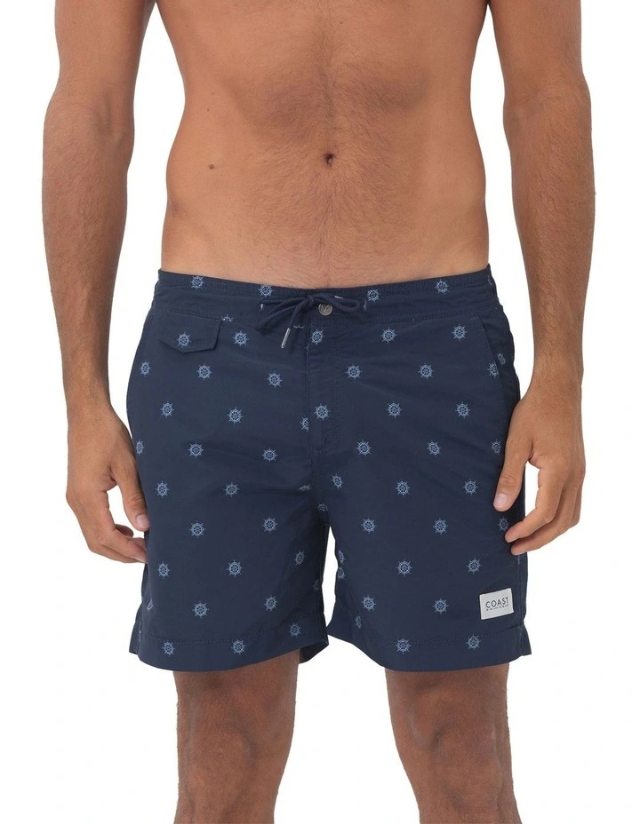 Helms Swim Shorts in Navy image 1