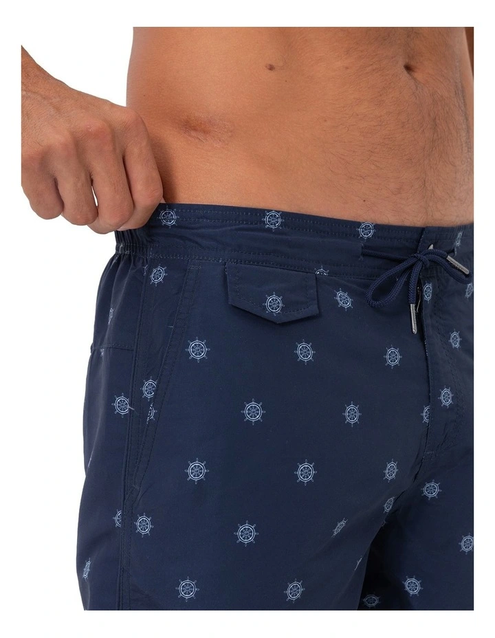 Helms Swim Shorts in Navy image 5