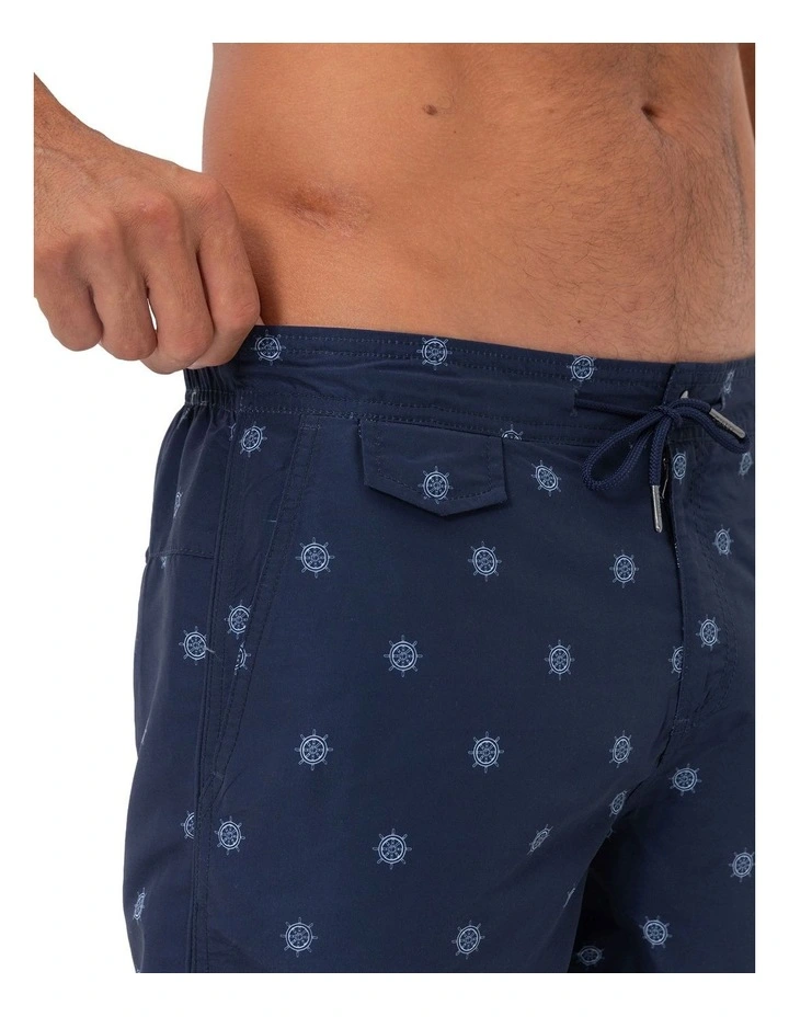 Helms Swim Shorts in Navy image 5