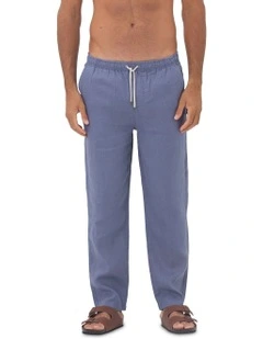 Coast Linen Pants in Denim Blue