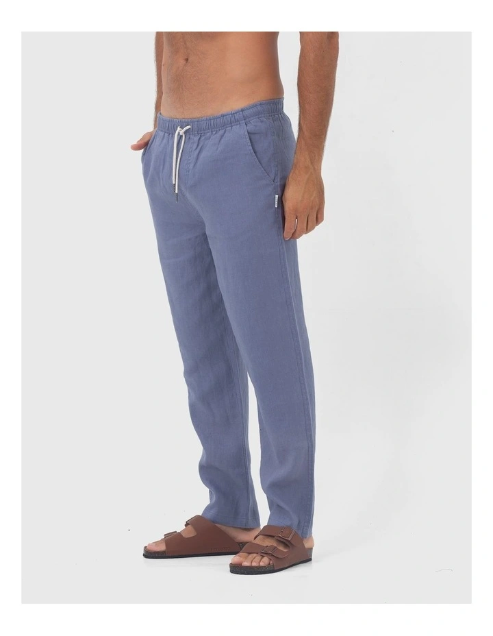 Coast Linen Pants in Denim Blue image 3