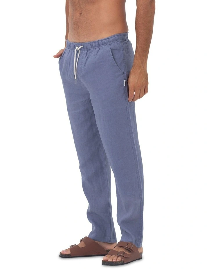 Coast Linen Pants in Denim Blue image 3