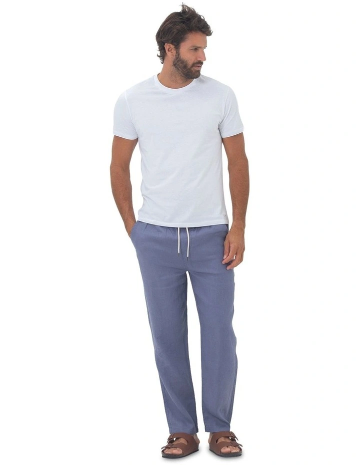 Coast Linen Pants in Denim Blue image 5