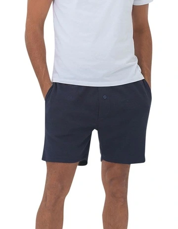 Barcelona Mens Lounge Shorts- Navy Blue
