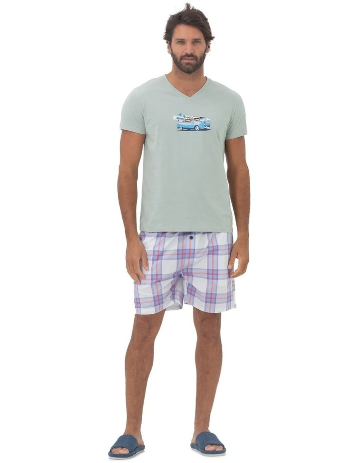 Road Tripping Mens Pyjamas in Green image 1