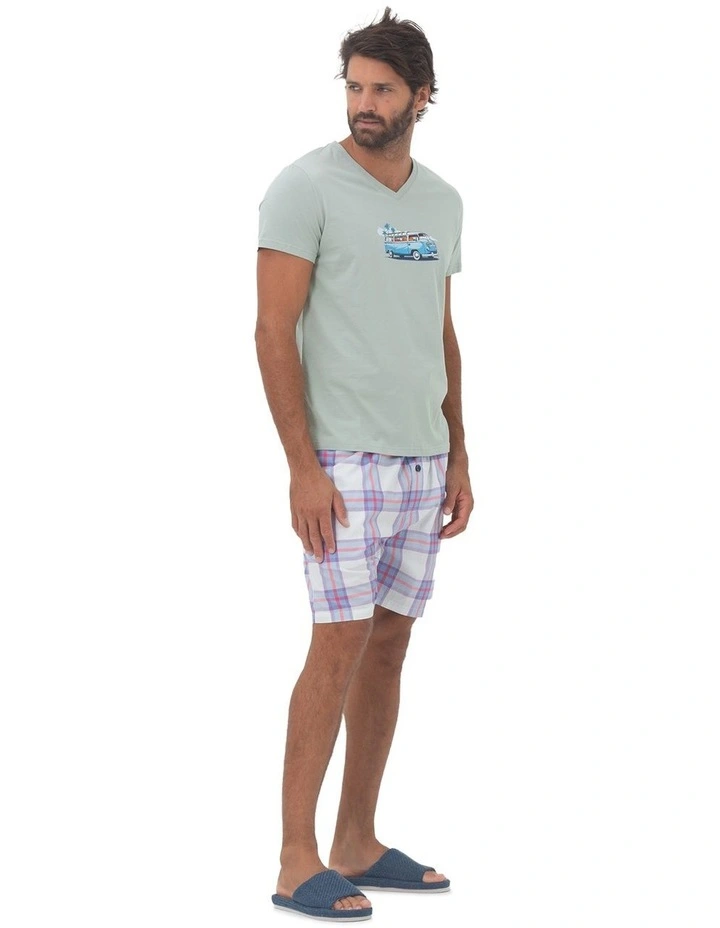 Road Tripping Mens Pyjamas in Green image 3