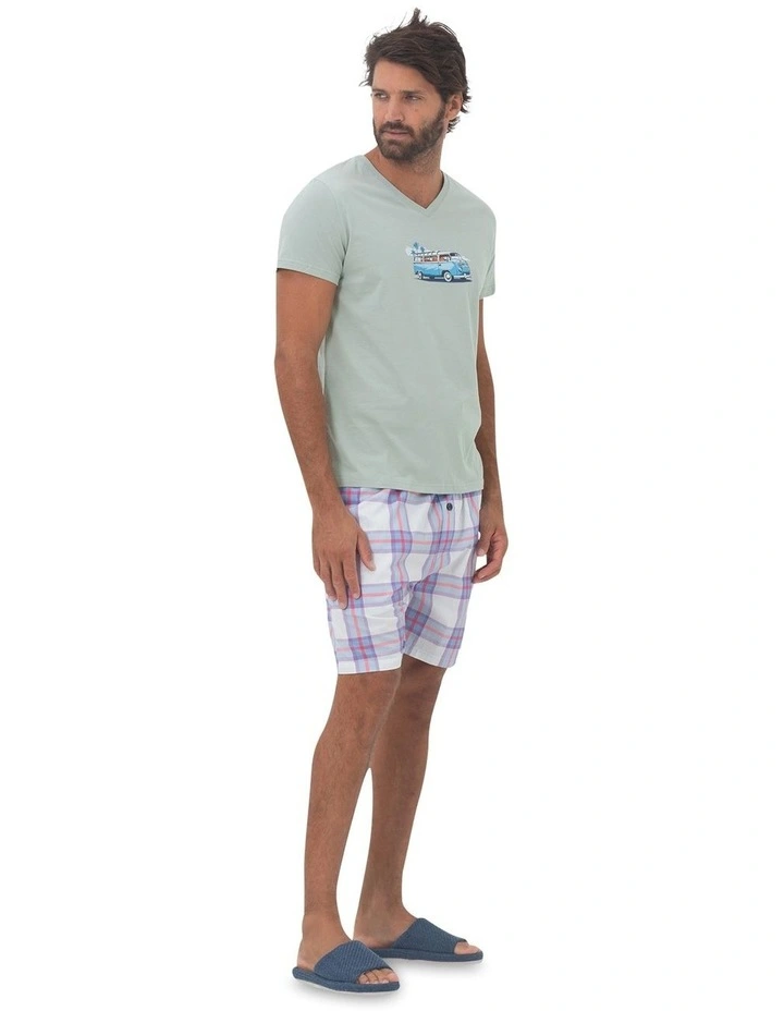 Road Tripping Mens Pyjamas in Green image 3
