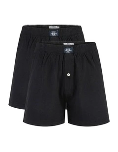 Knit Boxers 2 Pack in Black