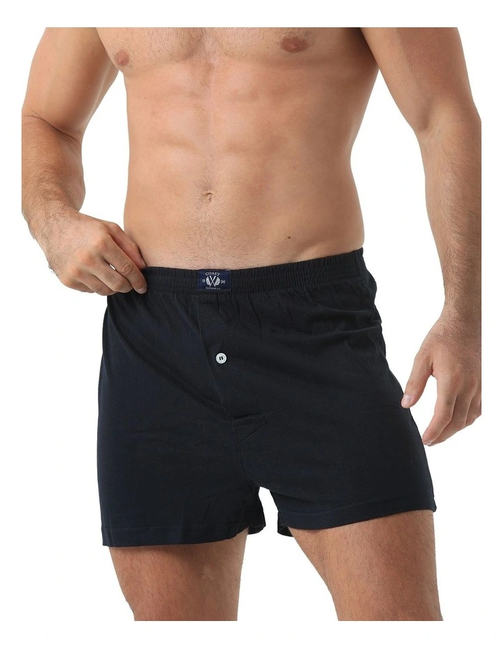 Knit Boxers 2 Pack in Black image 2