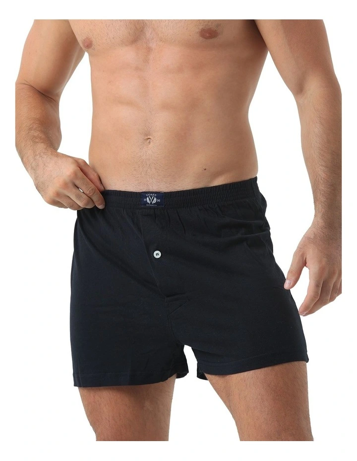 Knit Boxers 2 Pack in Black image 2