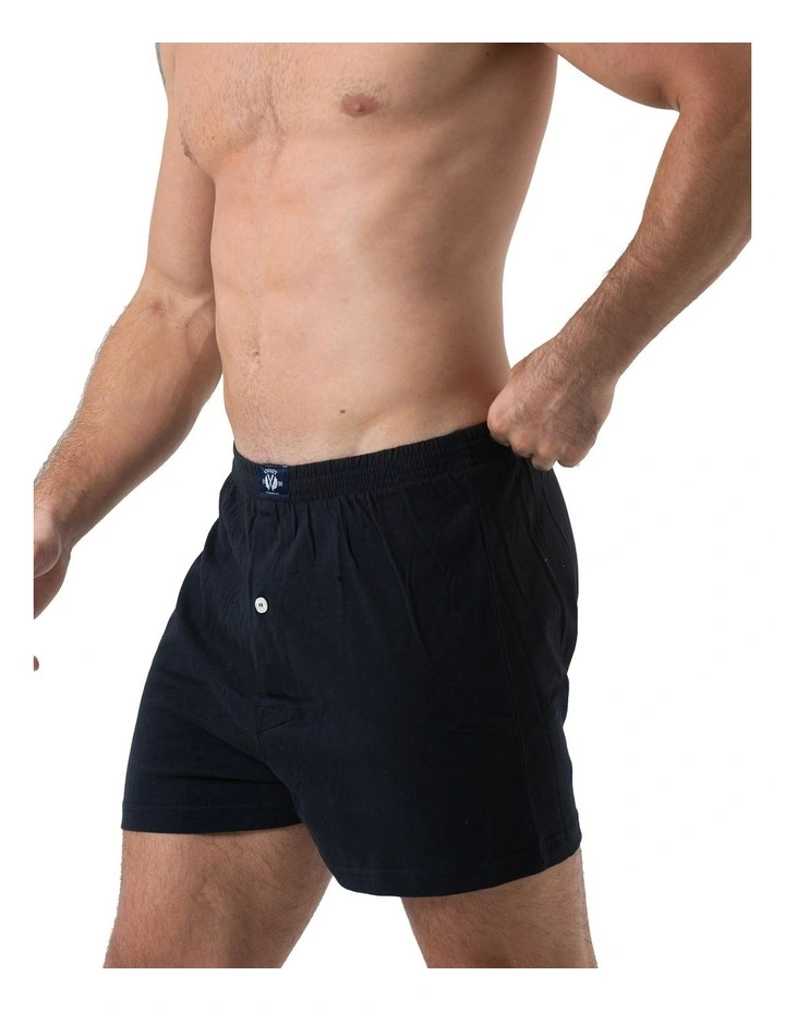 Knit Boxers 2 Pack in Black image 4