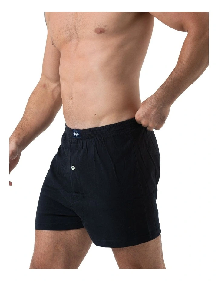 Knit Boxers 2 Pack in Black image 5