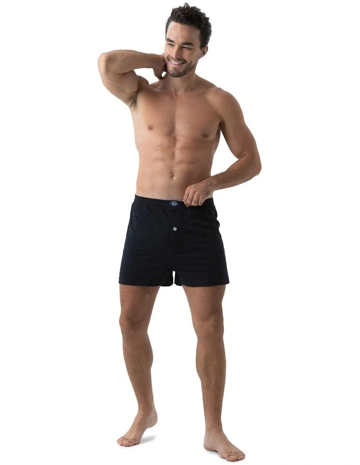 Knit Boxers 2 Pack in Black image 6