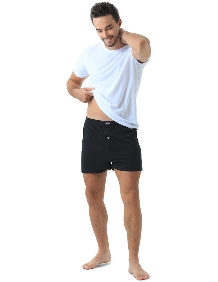 Knit Boxers 2 Pack in Black image 7