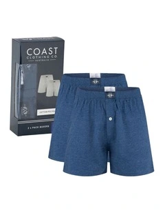 Knit Boxers 2 Pack in Navy Iris