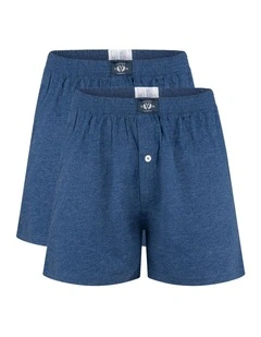 Knit Boxers 2 Pack in Navy Iris