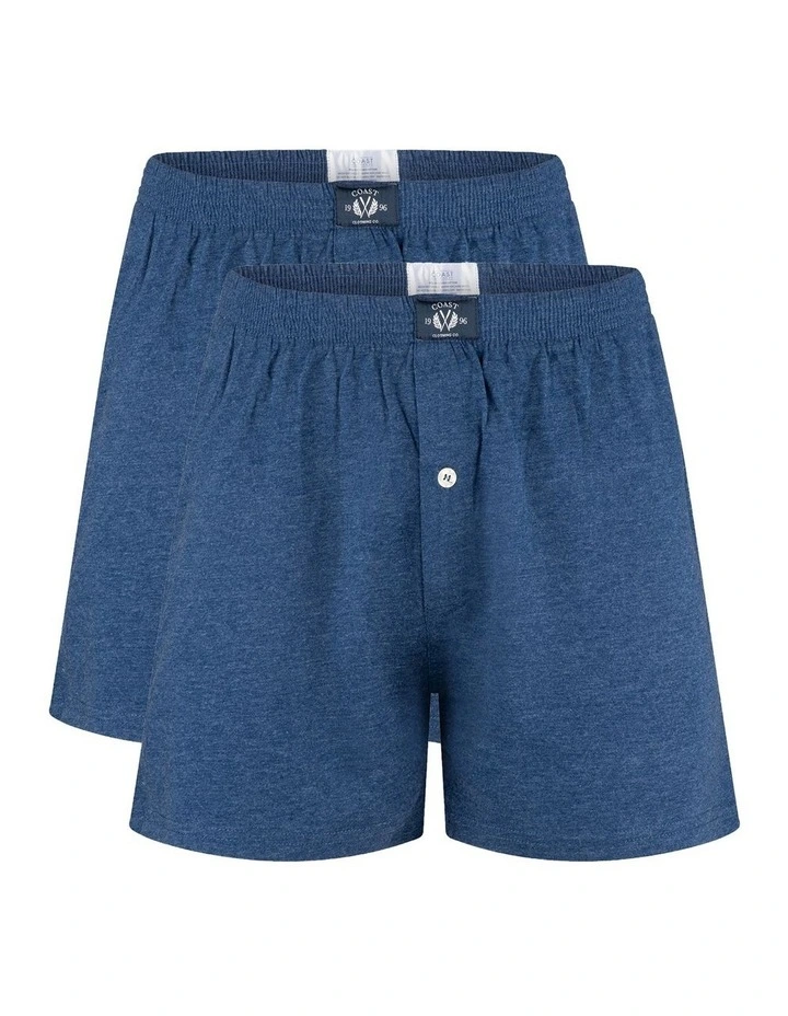 Knit Boxers 2 Pack in Navy Iris image 1
