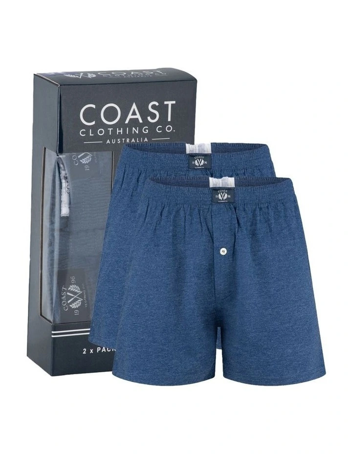 Knit Boxers 2 Pack in Navy Iris image 1
