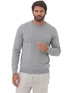 Crew Neck Jumper in Grey