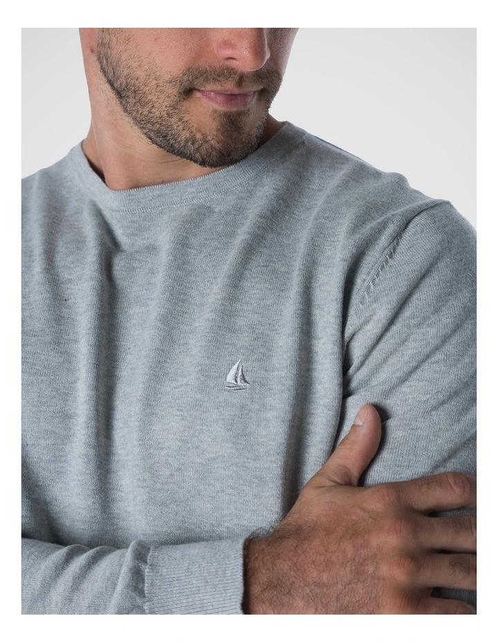 Crew Neck Jumper in Grey image 4