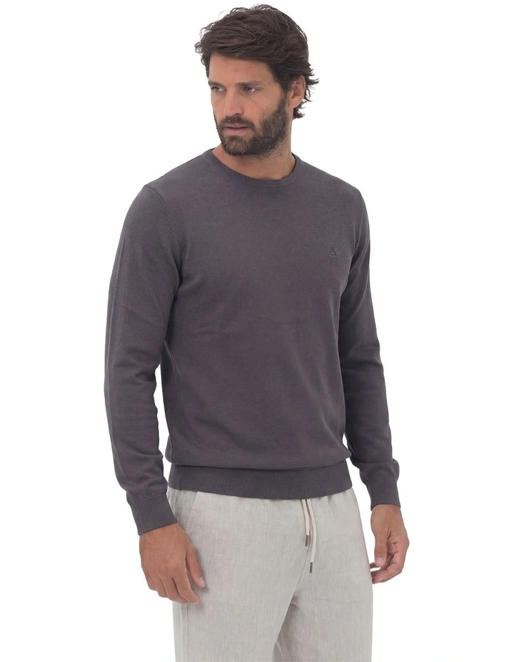 Crew Neck Jumper in Charcoal image 1