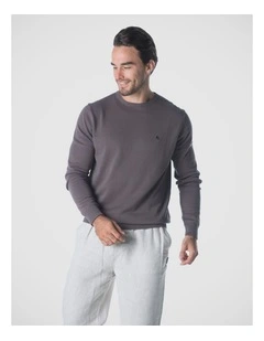 Crew Neck Jumper in Charcoal