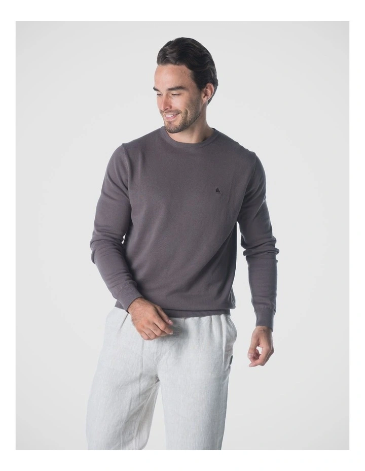 Crew Neck Jumper in Charcoal image 1