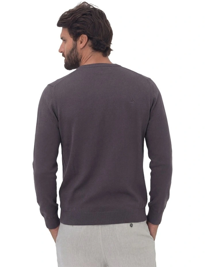 Crew Neck Jumper in Charcoal image 2
