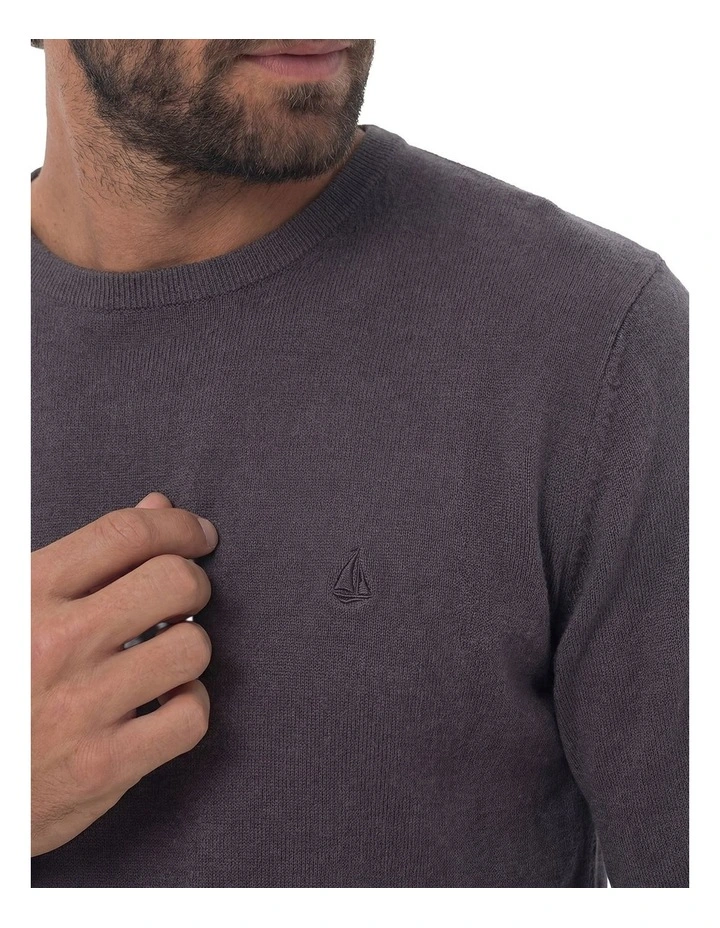 Crew Neck Jumper in Charcoal image 5