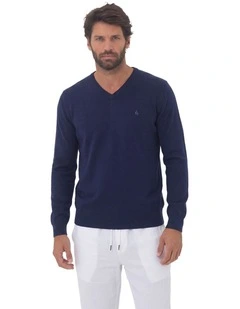 V-neck Jumper in Navy