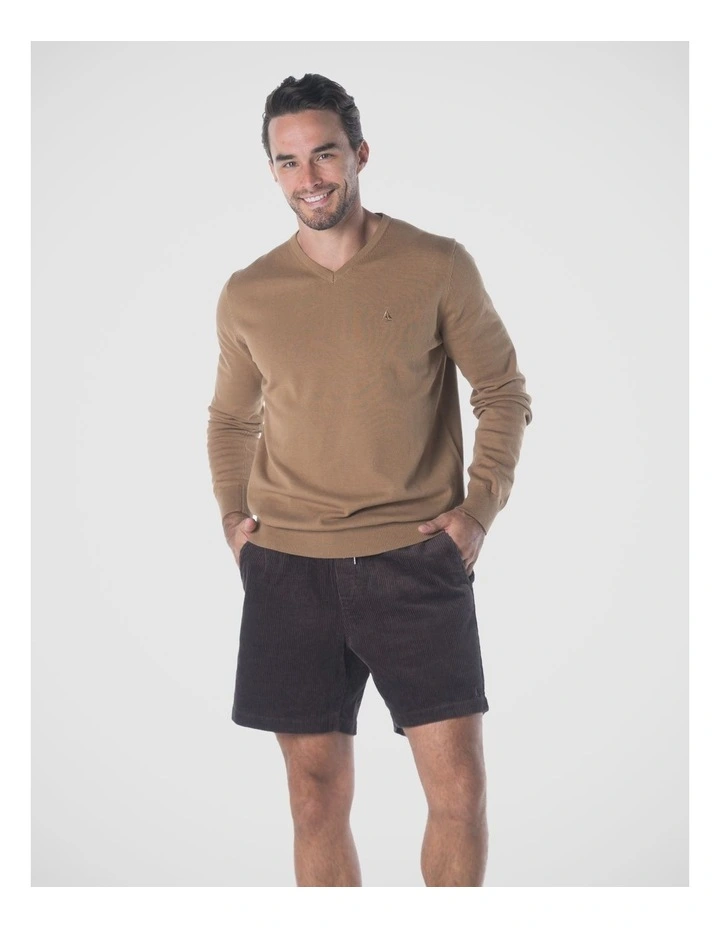 V-Neck Jumper in Natural image 1