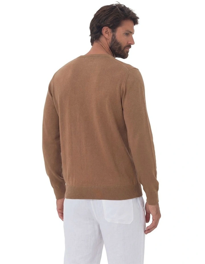 V-Neck Jumper in Natural image 2
