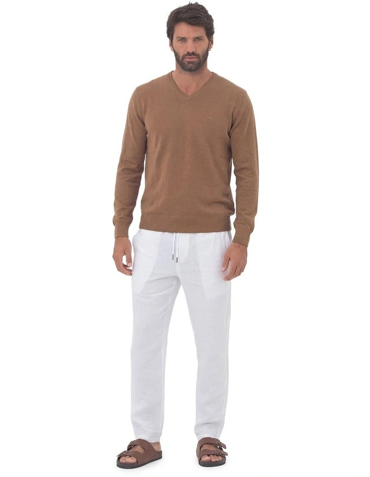 V-Neck Jumper in Natural image 5
