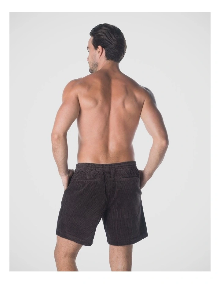 Marina Cord Shorts - Chocolate Brown image 2