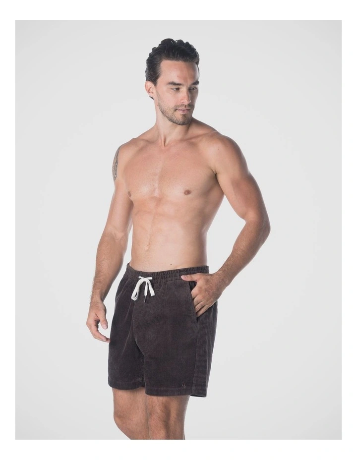 Marina Cord Shorts - Chocolate Brown image 3
