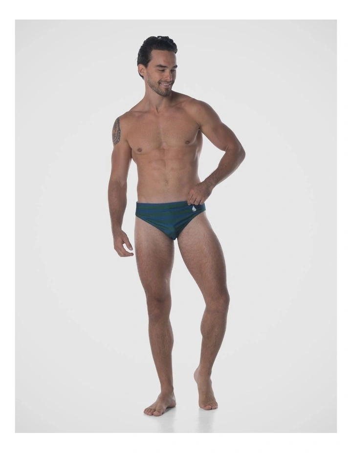 Tideline Swim Brief - Green image 1