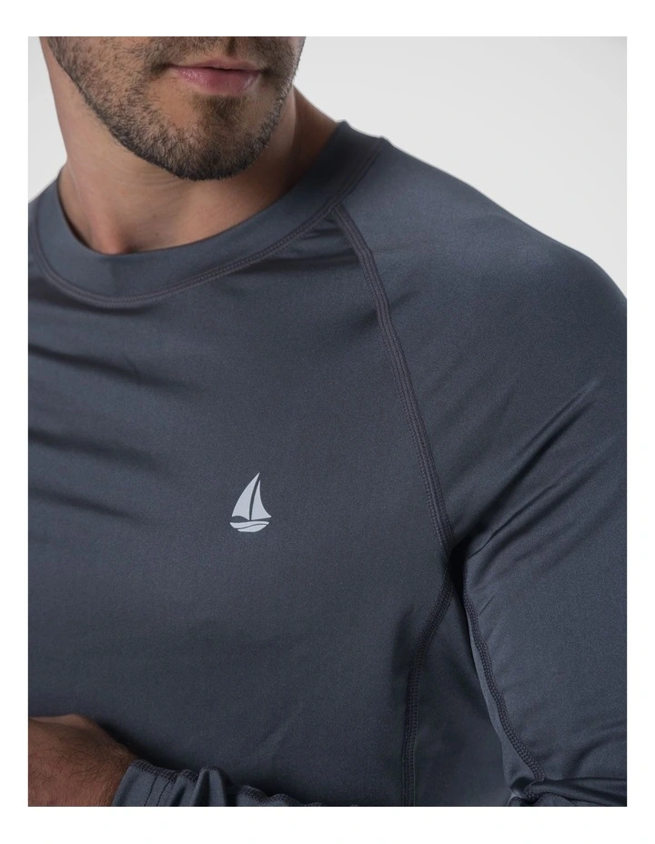 Tideline Long Sleeve Rash Vest - Grey image 4