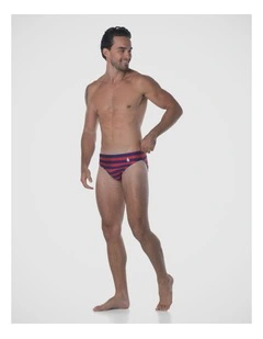 Coastline Swim Brief - Atlantic Stripe