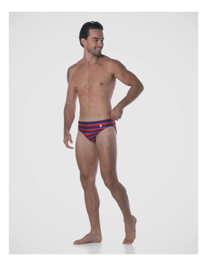 Coastline Swim Brief - Atlantic Stripe image 1