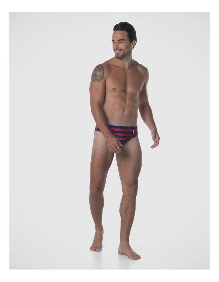 Coastline Swim Brief - Atlantic Stripe image 3